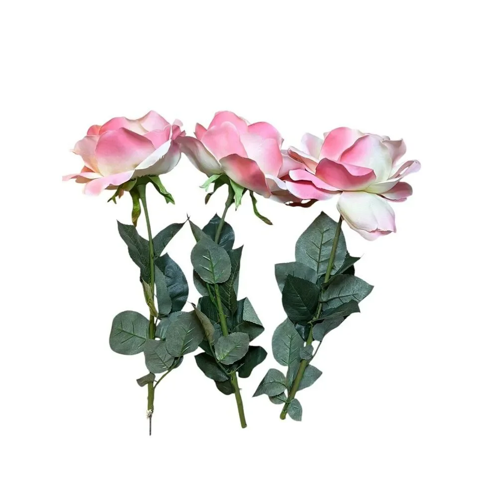 3‎ Piece Fake Roses Large Bloom 15